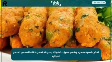 لفتح شهية صحية وطعم مميز.. خطوات بسيطة لعمل كفتة العدس الأحمر النباتية